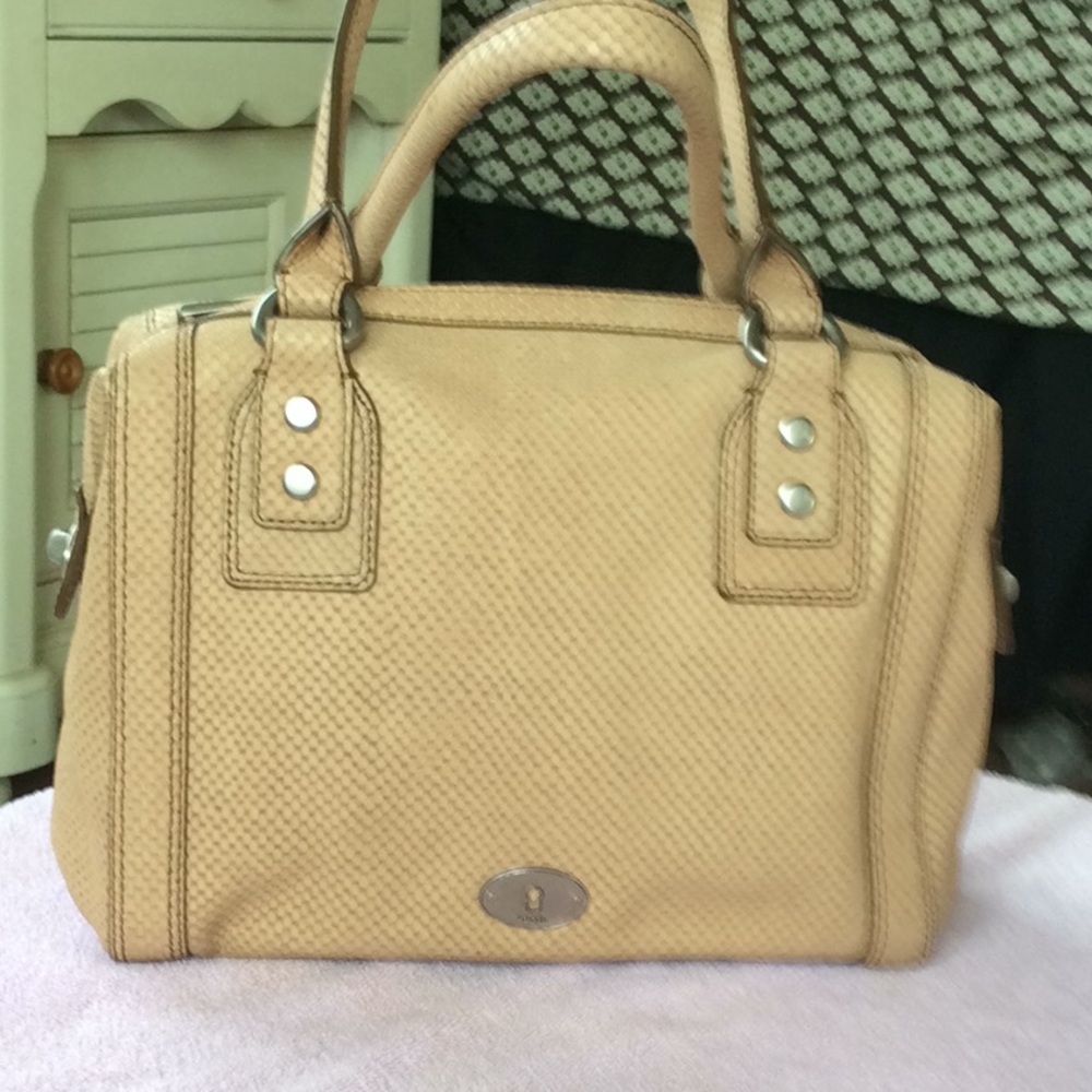 Fossil Marlow satchel camel color